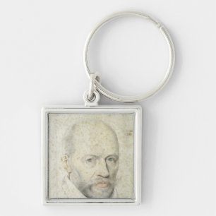 Portret van Saint Vincent de Paul Sleutelhanger