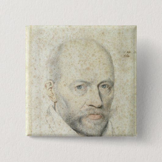 Portret van Saint Vincent de Paul Vierkante Button 5,1 Cm (Voorkant)