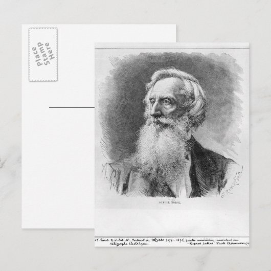 Portret van Samuel Morse Briefkaart (Voorkant / Achterkant)