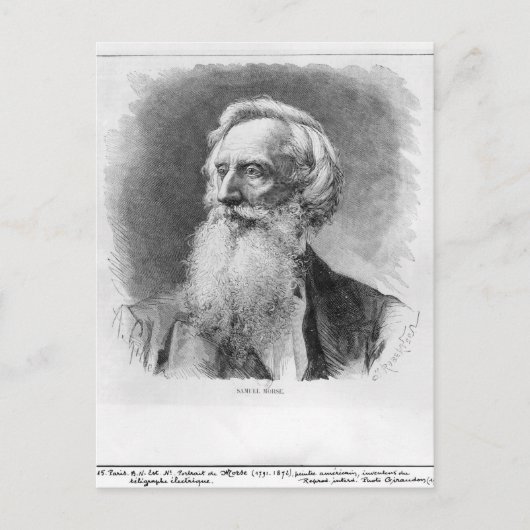 Portret van Samuel Morse Briefkaart (Voorkant)