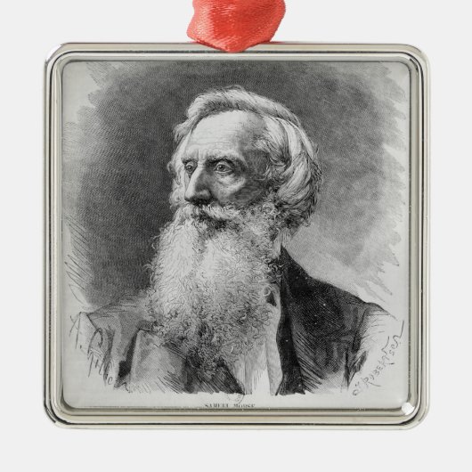 Portret van Samuel Morse Metalen Ornament (Voorkant)