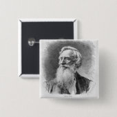 Portret van Samuel Morse Vierkante Button 5,1 Cm (Voorkant /achterkant)