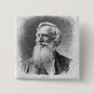 Portret van Samuel Morse Vierkante Button 5,1 Cm