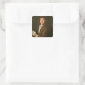 Portret van Samuel Pepys 1666 Vierkante Sticker (Tas)