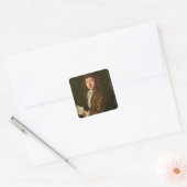 Portret van Samuel Pepys 1666 Vierkante Sticker (Envelop)