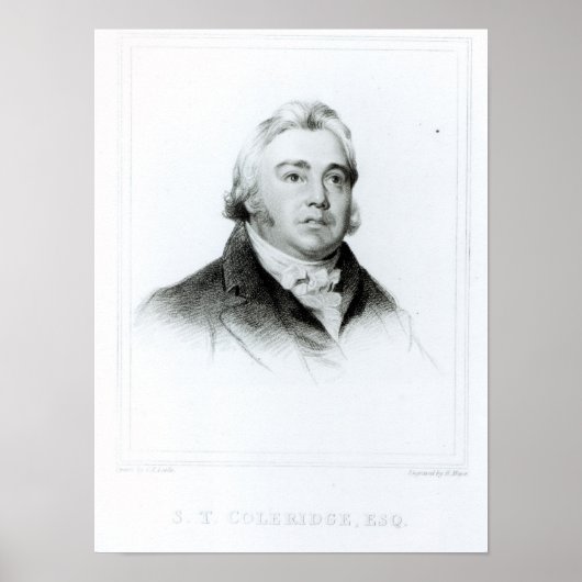 Portret van Samuel Taylor Coleridge Poster (Voorkant)