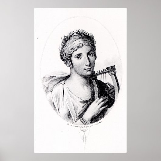 Portret van Sappho Poster (Voorkant)