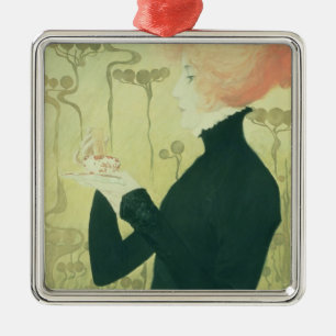 Portret van Sarah Bernhardt Metalen Ornament