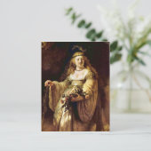 Portret van Saskia als Flora door Rembrandt Briefkaart (Staand voorkant)