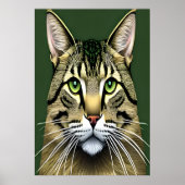 Portret van schattige kat | AI Art Poster (Voorkant)