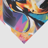 Portret van schattige teckel geometrisch tissuepapier (Detail)