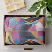 Portret van schattige teckel geometrisch tissuepapier (Geschenk)