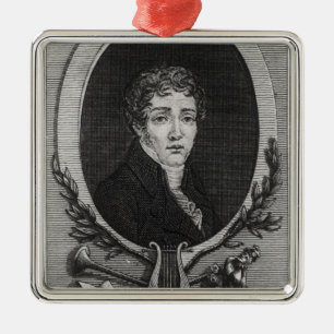 Portret van Sebastian-Roch Nicolas Metalen Ornament