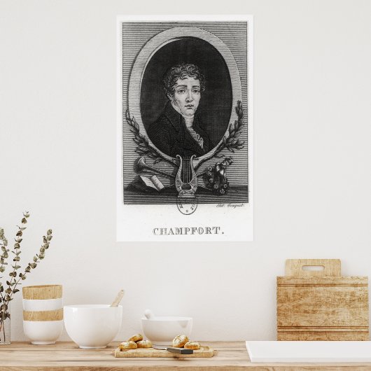 Portret van Sebastian-Roch Nicolas Poster (Keuken)