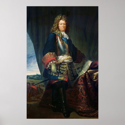 Portret van Sebastien le Prestre de Vauban Poster (Voorkant)