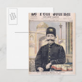 Portret van Shah Mozzafer-ed-Din Briefkaart (Voorkant / Achterkant)