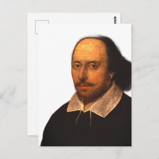 portret van Shakespeare Briefkaart (Voorkant / Achterkant)