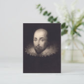 "Portret van Shakespeare" briefkaart (Staand voorkant)