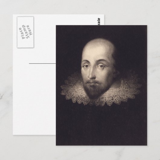 "Portret van Shakespeare" briefkaart (Voorkant / Achterkant)