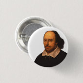 portret van Shakespeare Ronde Button 3,2 Cm (Voorkant /achterkant)