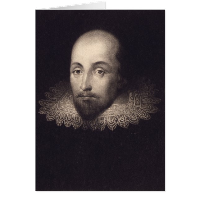 Portret van Shakespeare wenskaart (Voorkant)