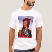 Portret van Shawnee Chief Tecumseh T-shirt (Voorkant)