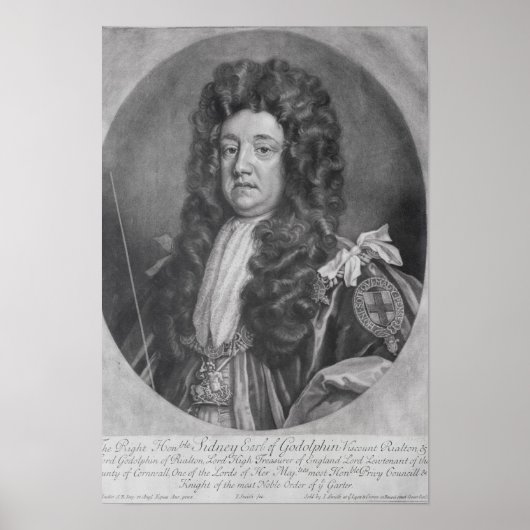 Portret van Sidney Godolphin Poster (Voorkant)
