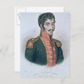 Portret van Simon Bolivar Briefkaart (Voorkant / Achterkant)