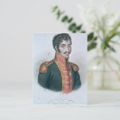 Portret van Simon Bolivar Briefkaart (Staand voorkant)