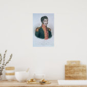 Portret van Simon Bolivar Poster (Keuken)