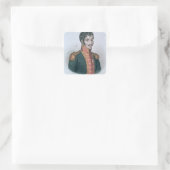Portret van Simon Bolivar Vierkante Sticker (Tas)