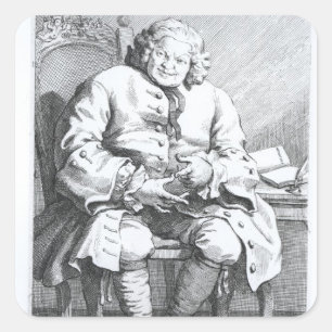 Portret van Simon Fraser, Lord Lovat Vierkante Sticker