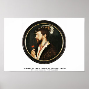 Portret van Simon George van Cornwall Tondo Poster