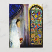 Portret van Simone Fayet in de Heilige Communie Briefkaart (Voorkant)