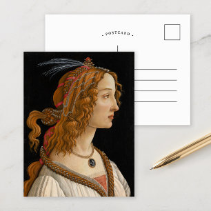 Portret van Simonetta Vespucci   Botticelli Briefkaart