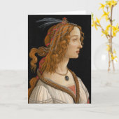 Portret van Simonetta Vespucci | Botticelli Kaart (Gele Bloem)