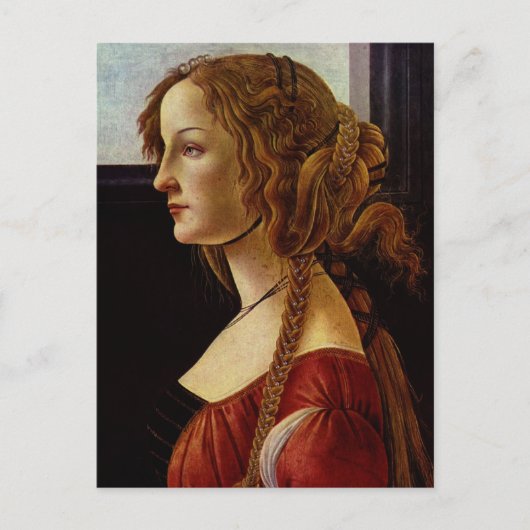 Portret van Simonetta Vespucci door Botticelli Briefkaart (Voorkant)