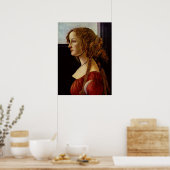 Portret van Simonetta Vespucci door Botticelli Poster (Keuken)