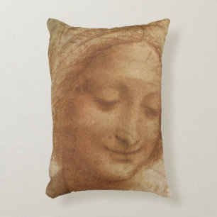 Portret van Sint Anna-studie van Leonardo da Vinci Accent Kussen