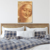 Portret van Sint Anna-studie van Leonardo da Vinci Canvas Afdruk (Insitu (Slaapkamer))