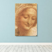 Portret van Sint Anna-studie van Leonardo da Vinci Canvas Afdruk (Insitu (Houten vloer))