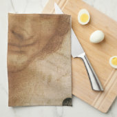 Portret van Sint-Anna-studie van Leonardo da Vinci Theedoek (Quarter Fold)