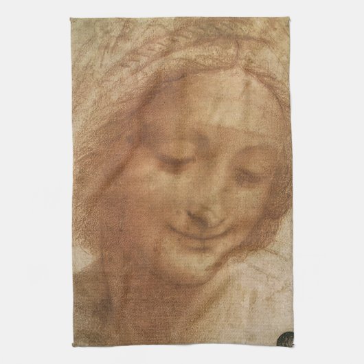 Portret van Sint-Anna-studie van Leonardo da Vinci Theedoek (Verticaal)