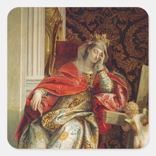 Portret van Sint-Helena Vierkante Sticker (Voorkant)