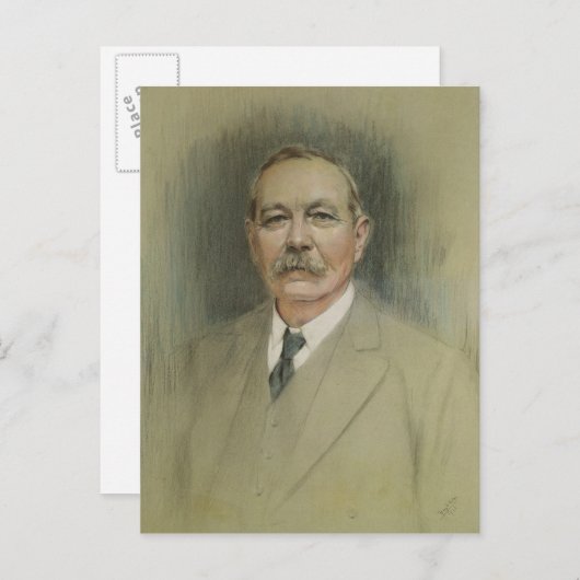 Portret van Sir Arthur Conan Doyle Briefkaart (Voorkant / Achterkant)