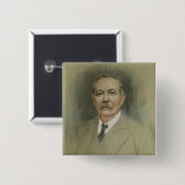 Portret van Sir Arthur Conan Doyle Vierkante Button 5,1 Cm (Voorkant /achterkant)