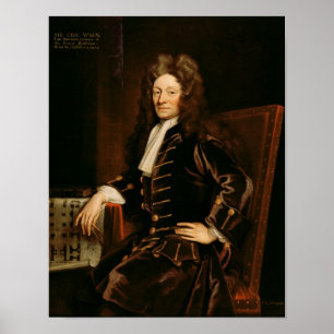 Portret van Sir Christopher Wren 1711 Poster