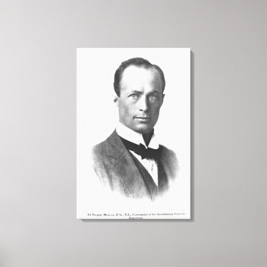 Portret van Sir Douglas Mawson Canvas Afdruk (Voorkant)