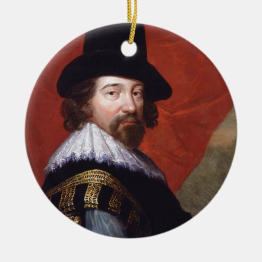 Portret van Sir Francis Bacon Viscount St Alban Keramisch Ornament (Voorkant)