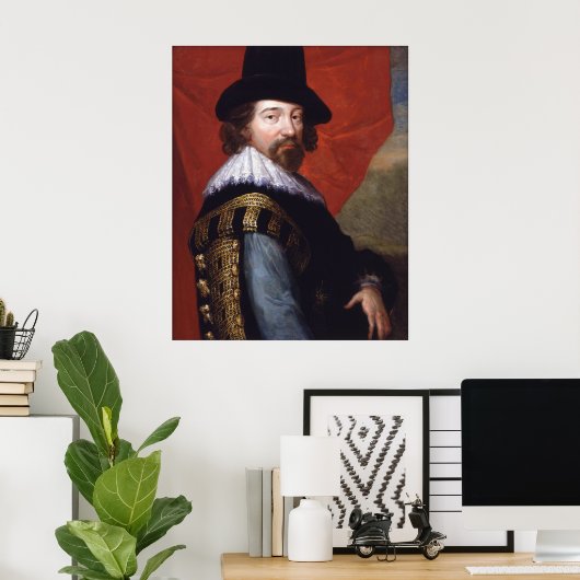 Portret van Sir Francis Bacon Viscount St Alban Poster (Thuiskantoor)
